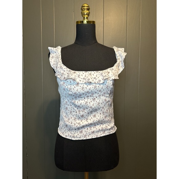 Free People Tops - Free People Stay With‎ You Floral Cropped Tank Top Size Small S